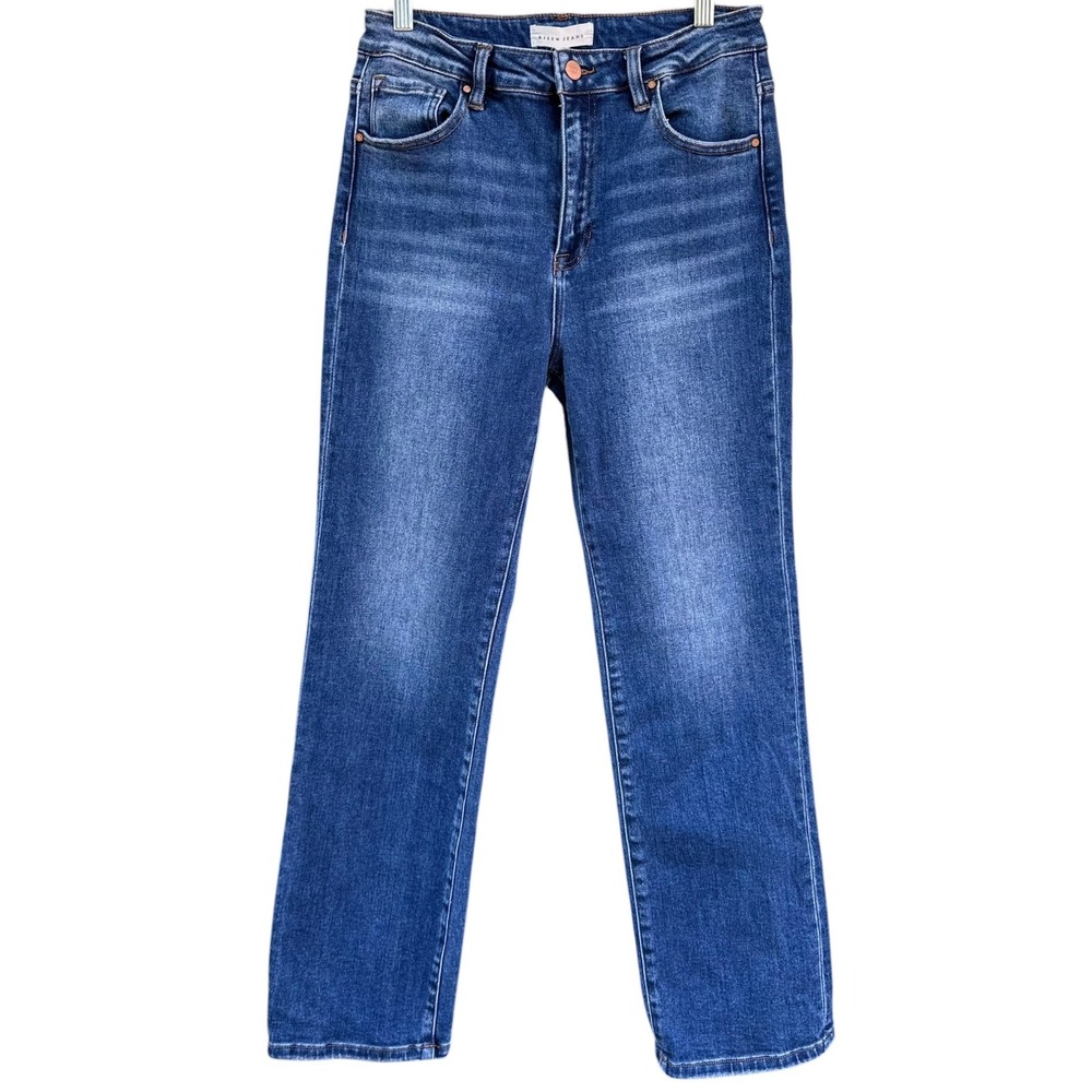 Risen Los Angeles High Rise Straight Leg Jeans Dark Wash RDP5580RT Size 11